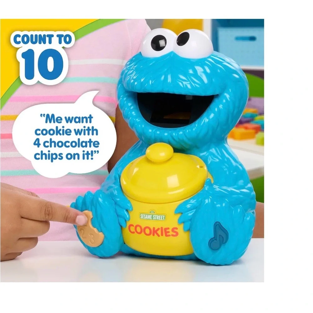 SESAME STREET Cookie Counting Jar – 12 pieces. Learning & Education Toy. NEW